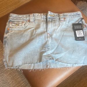 True Religion denim mini skirt